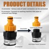 2 Pack Hose Tap Connector, 12-16mm Universal Tap Hose Connector