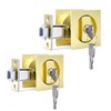 Dontay 2 Pack Pocket Door Lock with Key, Contemporary Entrance