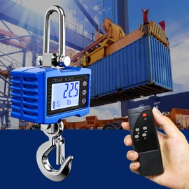 Digital Crane Scale,2200lb/1T Heavy Duty Digital Hanging Scale,Crane Scale Industrial with Remote Control and LCD Screen,High Precision Electronic Weighing Crane Scale for Market,Factory,Construction