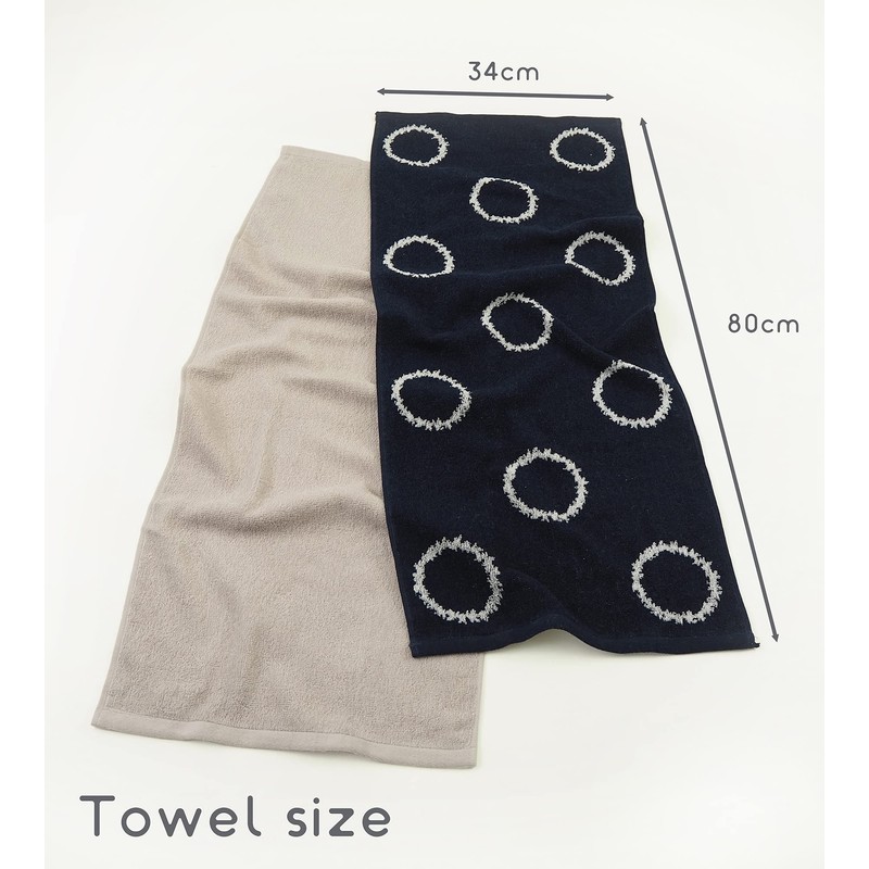 Kosugizen Face Towels, Coordi Hours, Dot & Color, 13.4 x