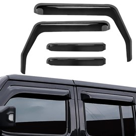 AUXMART 4Pcs Side Window Deflector Wind Rain Shade Visor Guard for 2007-2017 4-Door Jeep Wrangler JK Vent Visor Window Rain Guards for JK Wrangler 4 Door 2007-2017(Not for JL)