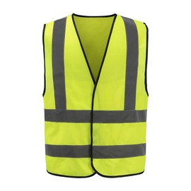 AYKRM Reflective Safety Vest for Men and Women - High Visibility Press Vest in Yellow, XXS Size - Ideal Safety Gear for Work, Running, Cycling - Chalecos Reflectantes de Seguridad