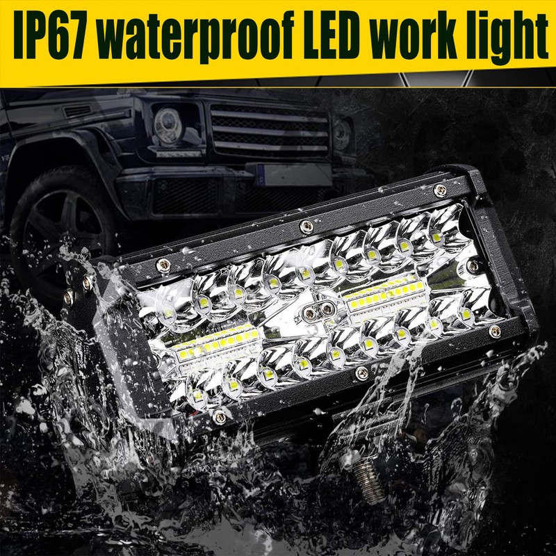 MUVKQC 7 Inch LED Light Bars - 8PCS 120W LED