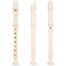Sondery Soprano Recorder Instrument German Fingering Durable Beginner's Recorder Easy-to-Play Plastic Body Includes Fingering Chart Carry Pouch