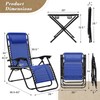 Athena Collection Zero Gravity Outdoor Lounge Chair Set of 2