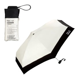 【2025】Men's Sunny and Rainy Umbrella, Sunshade IZA Type: Compact Off x Black [100% Light Blocking Rate・100% UV Protection Rate・UPF 50+・Heat Shielding] Folding Umbrella for Commuting, School, Travel