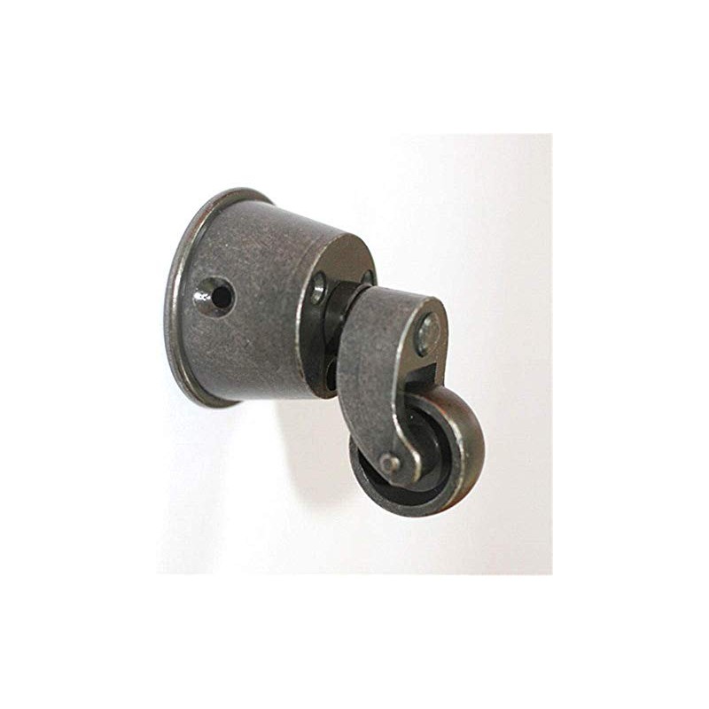 2 x Polished Antique Solid Brass Castors Heavy Duty Universal