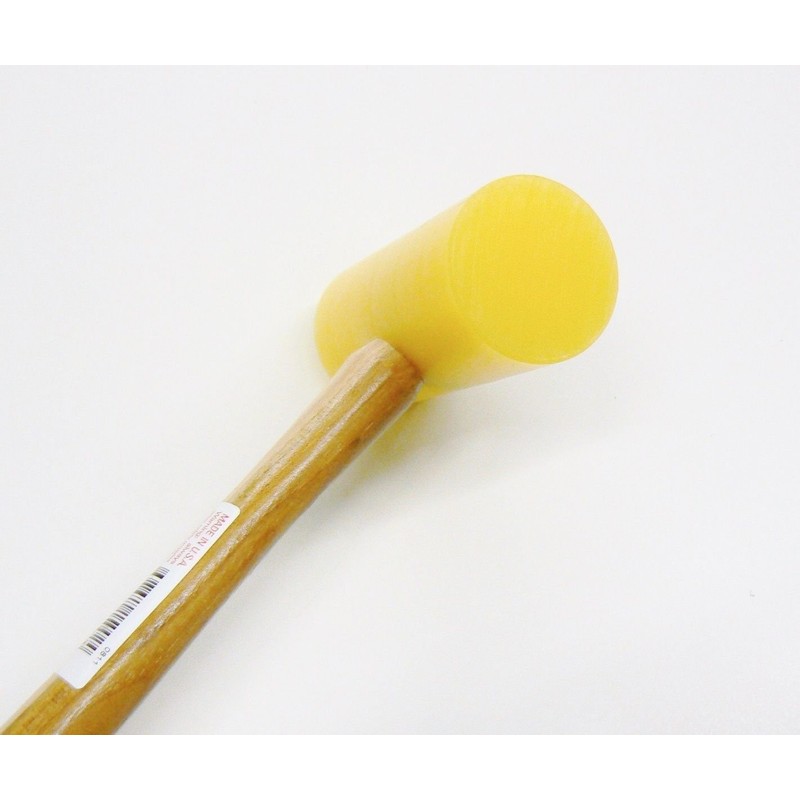 PLASTIC MALLET 1-1/2 x 3-1/2 YELLOW NON MARRING 6oz LEATHER