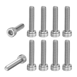 M METERXITY 10-Pack Socket Head Cap Screws Bolts M5x22mm 0.8mm Pitch Button Head Socket Screws 304 Stainless Steel Hex Socket Bolts [Silver]
