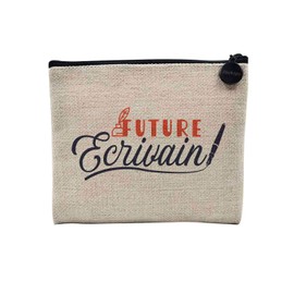 Canvas Bag - Future Literature Profession Passion - Linen Look Cosmetic Bag - Purse - 15 x 10 cm, linen, Cosmetic bag