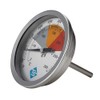 ANCLLO Flaming Coals ReCalibratable BBQ Smoker Thermometer Gauge