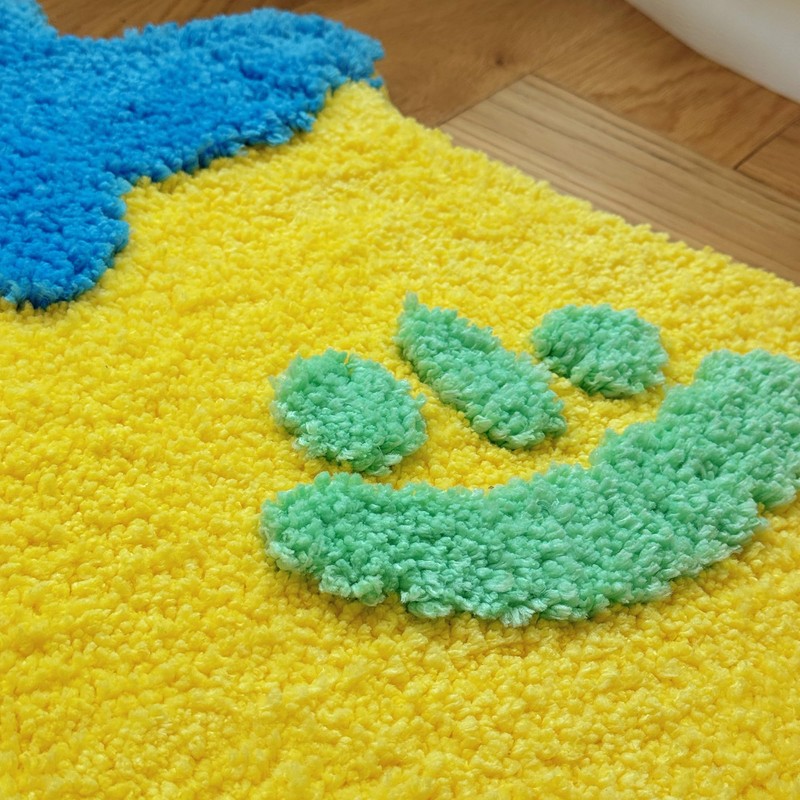 Hexagon Modular Rug Tiles 5-Piece Set and 7-Piece Set, Colorful