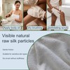 Garshana 100% pure Raw Silk,Ayurvedic Dry Brushing Gloves,Hanging Ring,2Pcs