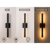 OUPAVOCS Modern Outdoor Wall Sconce LED, Large Porch Lights Wall