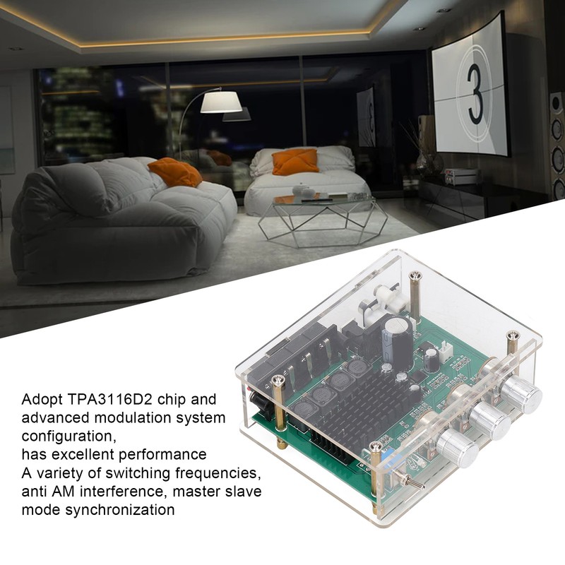 Amplifier Audio Board Digital Dual Channel Stereo Amplifier Sound Preamplifier