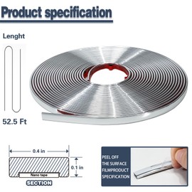 ZOWZOW Peel and Stick Molding Trim, Flexible Wall Trim Molding Self Adhesive, Waterproof Molding Trim for Wall Tile Edges, Kitchen backsplash, Floor, Mirrior Frame Decor