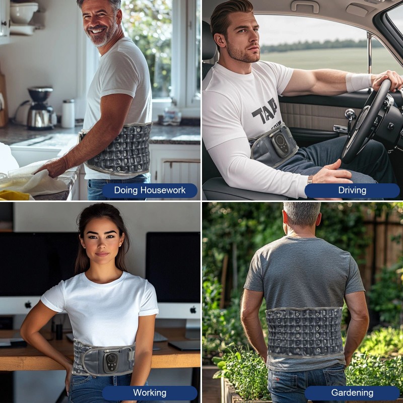 HONGJING Red Light Heating Decompression Belt with Electric Pump for