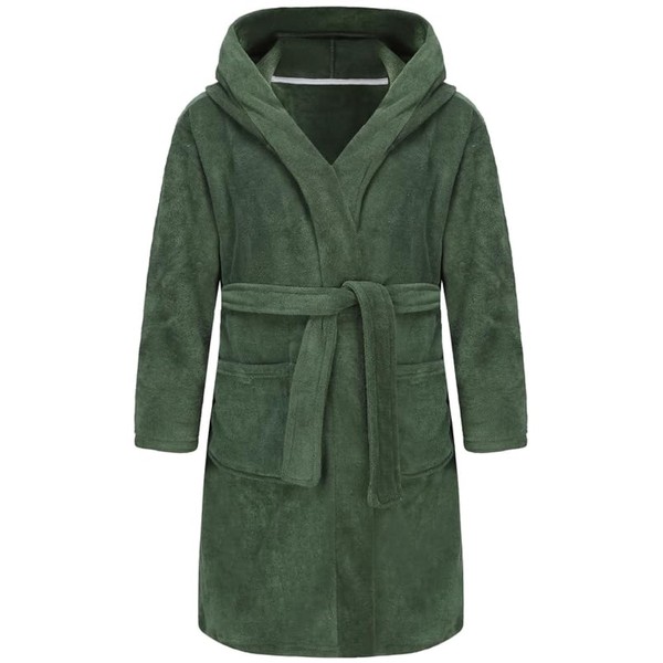 SWMSTUPF Boys Girls Bathrobe Soft Towel Hooded Robe Terry Cloth