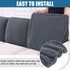 Smiry Waterproof Couch Cushion Covers, Stretch Jacquard Thick Sofa Cushion