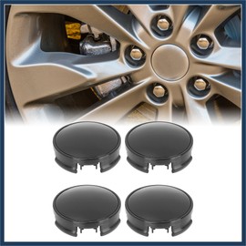 INFINAUTO 4 Pcs 62mm 4 Lugs Black Car Wheel Center Caps Hub Cover Protectors Stylish Design