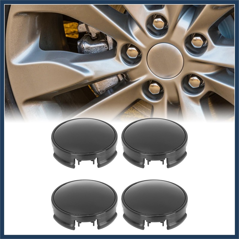 INFINAUTO 4 Pcs 62mm 4 Lugs Black Car Wheel Center