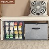 Vexalora Shoe Organizer Box 2 Pack, Shoe Storage Organizer with