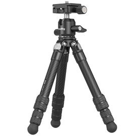 SmallRig Carbon Fiber Mini Desktop Tripod, 15.5'' / 39.5cm Compact Pocket Tabletop Tripod Kit with 360° Ball Head, Built-in QR Plate for Arca, Ball Head Capacity 3kg / 6.6lb for Cameras, DSLRs - 5026