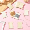 SUNNYCLUE 60Pcs 2.1 x 1.65 Inch Wooden Embroidery Thread Bobbins