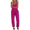 UNIANKIYA One Piece Jumpsuits for women V Neck Sleeveless Loose