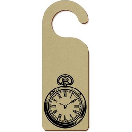 Azeeda 'Vintage Pocket Watch' 200mm x 72mm Door Hanger/Sign (DH00041425)