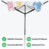 GOCEZIA Outdoor Umbrella Drying Rack, 4-Aluminum Arms Folding Rotary Dryer