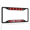Fastasticdeals Metal Insert License Plate Frame Fire Chief Firefighter Weatherproof