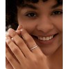 Kakonia 925 Sterling Silver Ring Dainty Twisted Cubic Zirconia Eternity