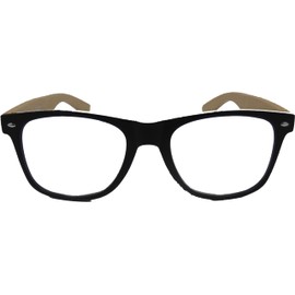 EYEGEMS +2.00 Reading Glasses Eco Sustainable Men Women Bamboo Wood Eyeglasses 8471 Black