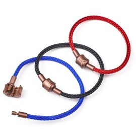 Silipac Durable Nylon Braided Key Ring with Anodized Black Lock - Versatile Keychain (Mixed)