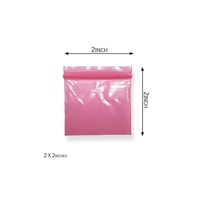 Pink Resealable Grip Seal Bags | Small Plastic Poly Bags