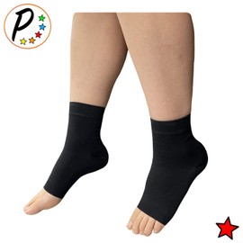 Presadee Ankle 20-30 mmHg Firm Compression Swelling Circulation Open Toe Sleeve (Black, 3X-Large)