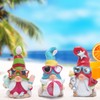 Hodao 3PCS Summer Gnomes Decor Sea Star Shell Handmade Beach