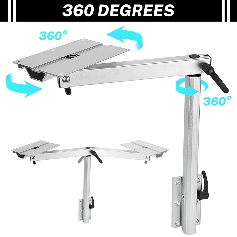 RV Table Leg, 360 Degree Rotation Detachable RV Accessories Aluminum
