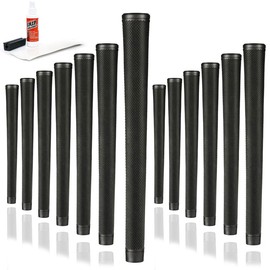 Karma Arthritic Jumbo Plus Golf Grip Kit with Grip Tape, Solvent, Rubber Vise Clamp, 13 Raised Nubbed Surface Golf Grips for Those That Suffer from Arthritis