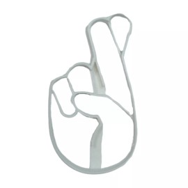 AJT FINGERS CROSSED HAND GOOD LUCK COOKIE CUTTER USA PR5328
