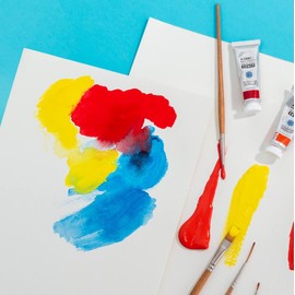 Lefranc & Bourgeois 301251 Mixed Media Pad, 12 Sheets of Paper 300 g/m², Fine Grain, 100% Acid Free, Pure White, FSC, Suitable for Wet and Dry Painting Techniques - A4