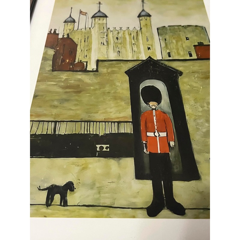 Greetingles Lowry-Style Framed Print. Beautiful Black Ash Frame (Lowry, PT