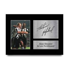 HWC Trading A4 Les Ferdinand & Alan Shearer Newcastle Utd Gifts Printed Signed Autograph Picture for Fans and Supporters - A4