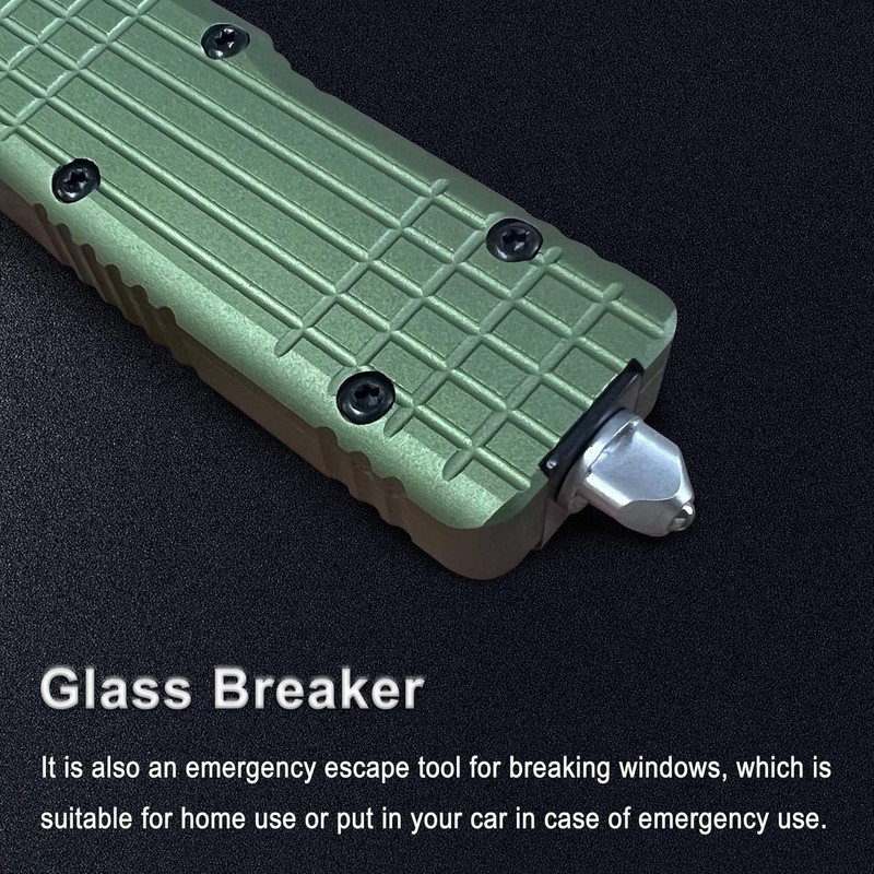 Automatic Utility Knife Push Button, EDC Pocket Boxcutters With Clip,