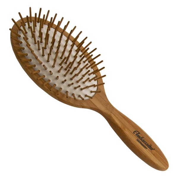 Ambassador Hairbrush, Ashwood Large Oval, Wood Pins