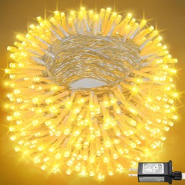 Warm White Christmas Lights Outdoor, 132FT 400LED Christmas Tree Lights with Timer Connectable Waterproof, Clear Twinkle String Lights for Indoor House Room Window Patio Party Wedding Festival Decor