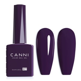 CANNI Dark Purple Gel Nail Polish, 1Pcs Purple Gel Polish Lavender Color Nail Polish Gel High Gloss Soak Off U V Gel Nail French Nail Manicure Salon DIY