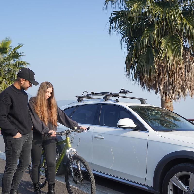 COWVIE 47 Inch Aluminum Roof Rack Cross Bars for Raised