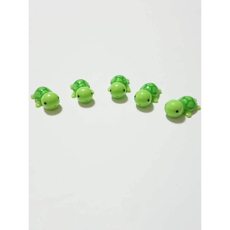 Miniature 5 Turtles Set, Terranium Gardening, Mosrium, Dollhouse, Figurine, Diorama